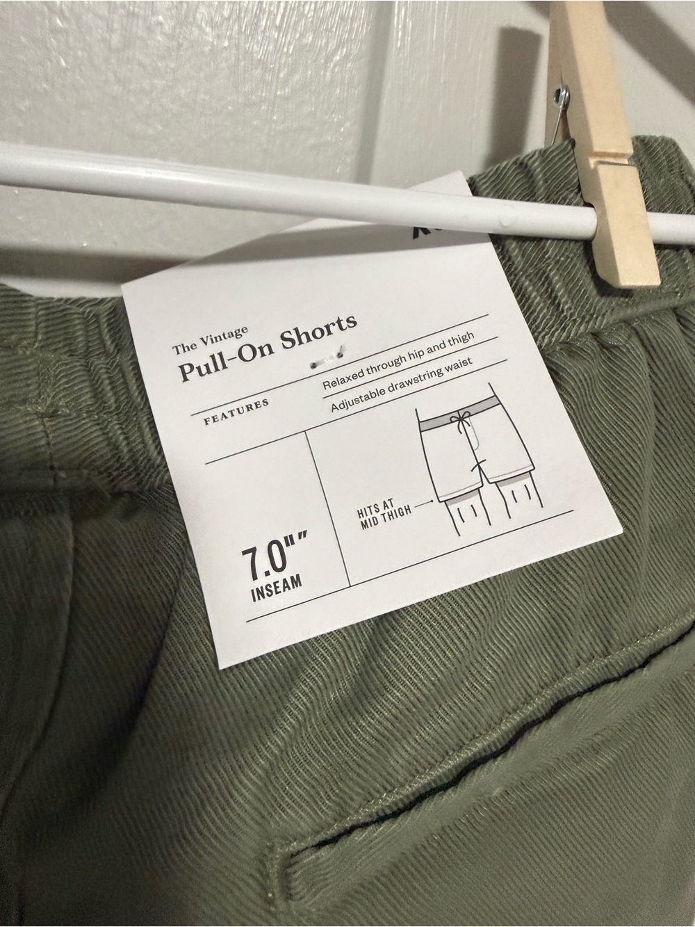 Universal Thread Vintage Pull-On Shorts Olive Green XS NWT